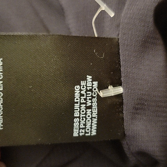 REISS | Esmerelda Navy and Orange Double Breasted Mini Dress - Size 0 - Picture 13 of 16